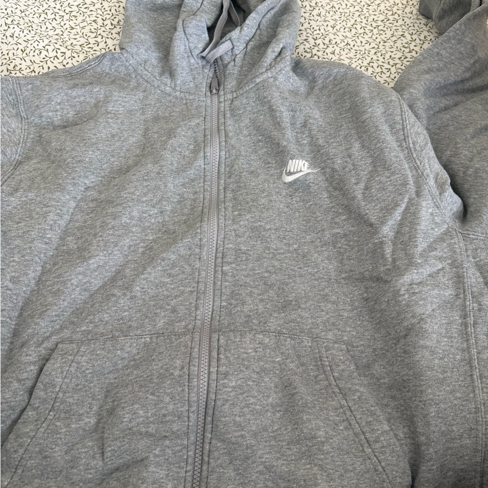 Nike Heather Gray Fleece Hoodie